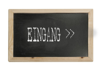 Fototapeta premium Eingnang - Hinweisschild - Symbolik