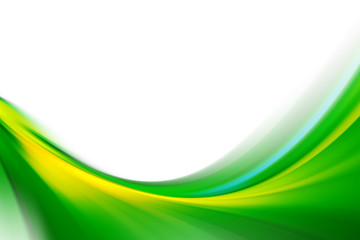 Illustration of a background with a green wave 