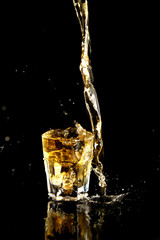 A glass of drink