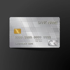 Modern credit card template design. With inspiration from the abstract. Vector illustration.Glossy plastic style.