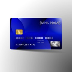 Modern credit card template design. With inspiration from the abstract. Vector illustration.Glossy plastic style.