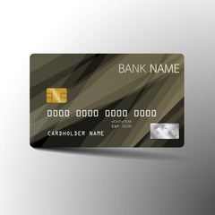 Modern credit card template design. With inspiration from the abstract. Vector illustration.Glossy plastic style.