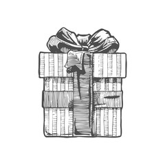 hand drawn illustration of gift boxe