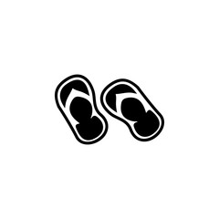 Beach slippers icon. Beach holidays simple icon. Travel element icon. Premium quality graphic design. Signs, outline symbols collection icon for websites, web design