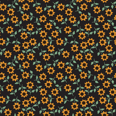 Seamless sunflower pattern