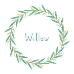 Decorative willow frame © elyomys