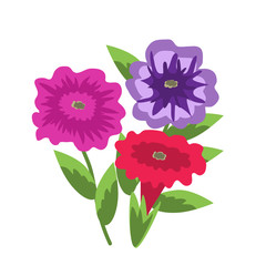 Decorative vector petunias