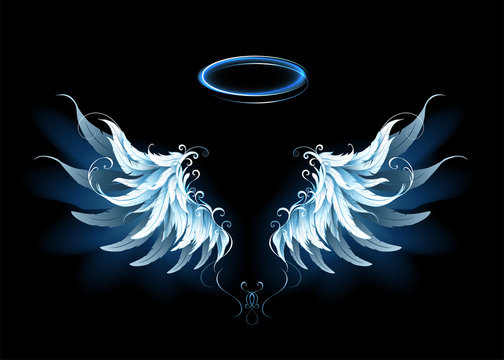 Angel Wings With Halo Drawings