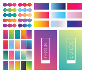 Gradients color  background. Mobile app screen. Vector illustration. 