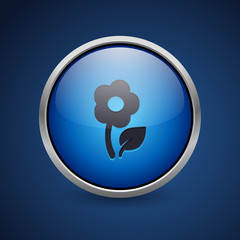 Push Button - Dark Blue Web Icon