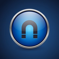 Push Button - Dark Blue Web Icon
