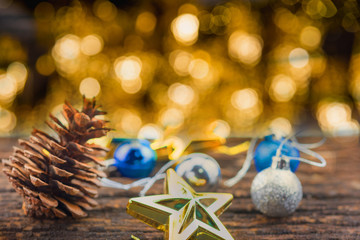 Merry Christmas concept with  ball and star