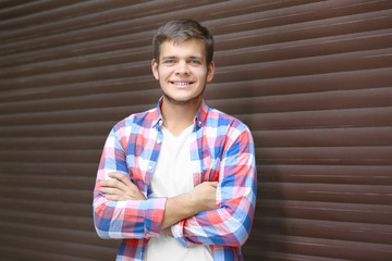 Obraz premium Teenager boy in casual clothes outdoors