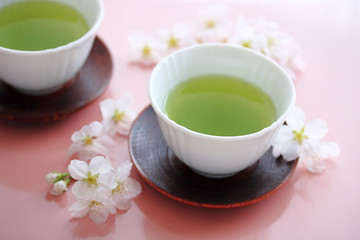 緑茶　さくらの花