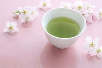 緑茶　さくらの花