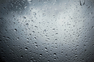 Water drops on glass.