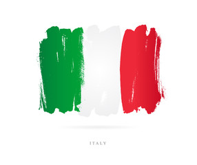 Naklejka premium Flaga Włoch. Abstrakcyjna koncepcja