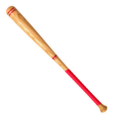3d render of baseball bat isolated on white background