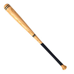 3d render of baseball bat isolated on white background