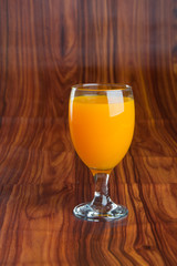 orange juice on a background