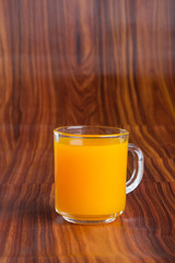 orange juice on a background