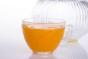 orange juice on a background