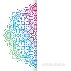 Vector luxury wedding invitation with mandala