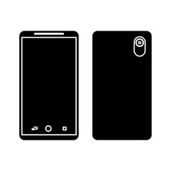 smartphone gadget didigtal front and back view design vector illustration