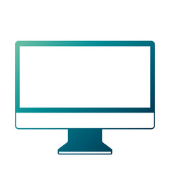 monitor computer technology device screen blank vector illustration