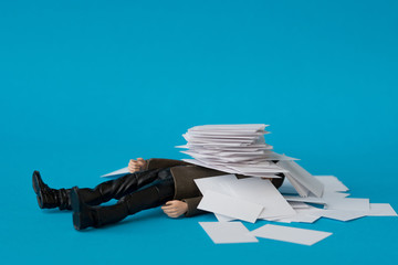 Concept, people swamped with paperwork