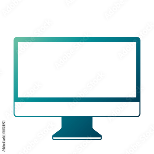 "monitor computer technology device screen blank vector illustration