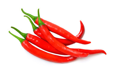 red chili isolated on white background