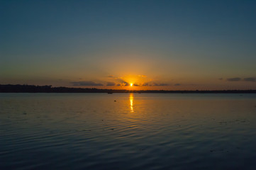 Fototapeta na wymiar Sunset over the swamp