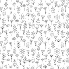 Coloring pattern with little flowers