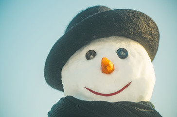 New year snowman spy agent.
