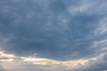 sky with clouds in evening