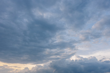 sky with clouds in evening