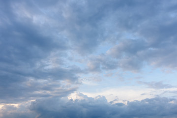 sky with clouds in evening