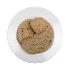 Slices of bread isolated