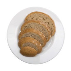 Slices of bread isolated