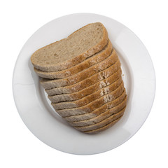 Slices of bread isolated