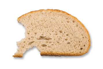 Slice of bread isolated