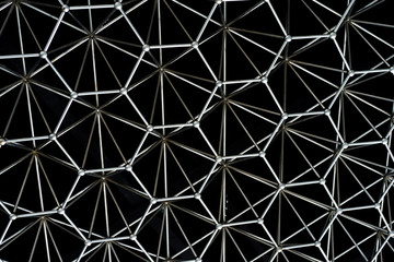 Abstract metal steel hexagonal mesh, texture, background.