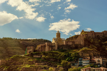 Fototapeta premium Narikala - a serf complex of different eras in Old Tbilisi