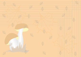 Background with mushroom