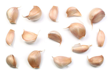 Garlic isolated on white