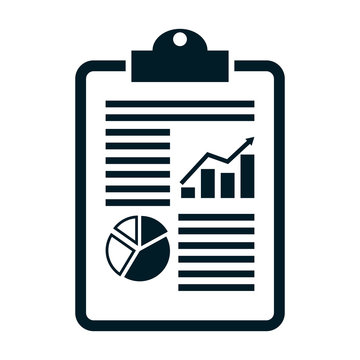The business report icon. Audit and analysis, document. flat design vector
