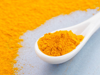Turmeric Powder with copy space