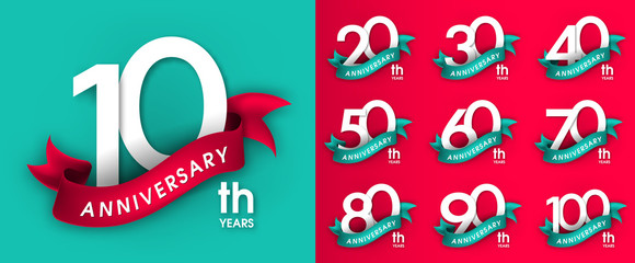 Set of Anniversary emblems , anniversary template design for web, game ,Creative poster, booklet, leaflet, flyer, magazine, invitation card