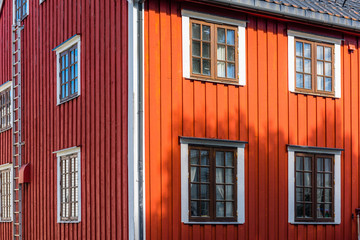 Window of a traditional Norwegian hut